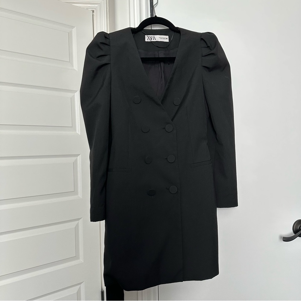 Zara Black Blazer Dress Size XS - Picture 9 of 16